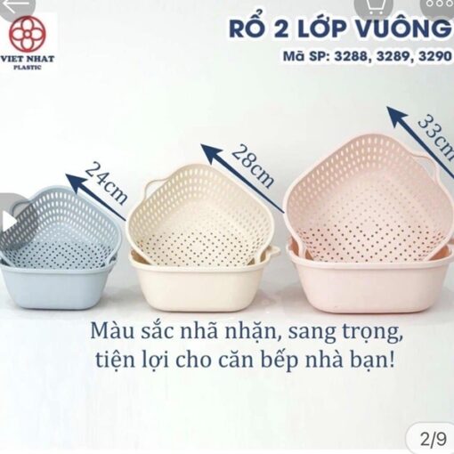 Bộ 6 Món Thau Rổ Nhựa Việt Nhật